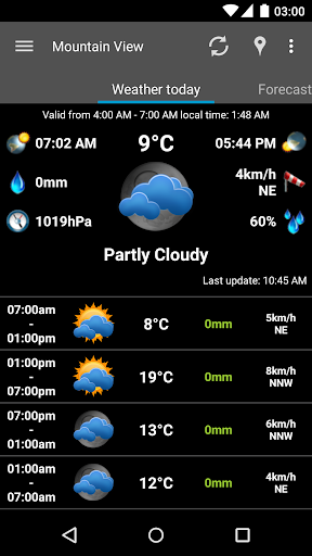 Android application AmberHome Weather screenshort
