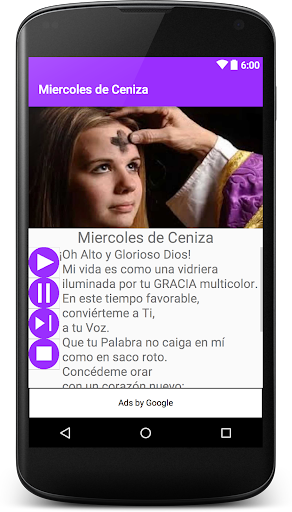 Android application Miercoles de Ceniza screenshort