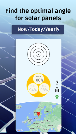 Android application Optimal Solar Panel Tilt Angle screenshort