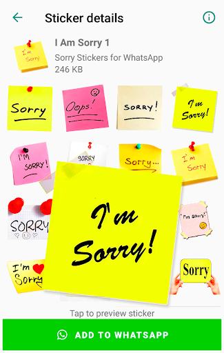 Sorry Stickers for WhatsApp - Forgive Me