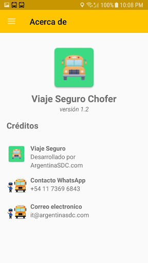 Android application Viaje Seguro Chofer screenshort