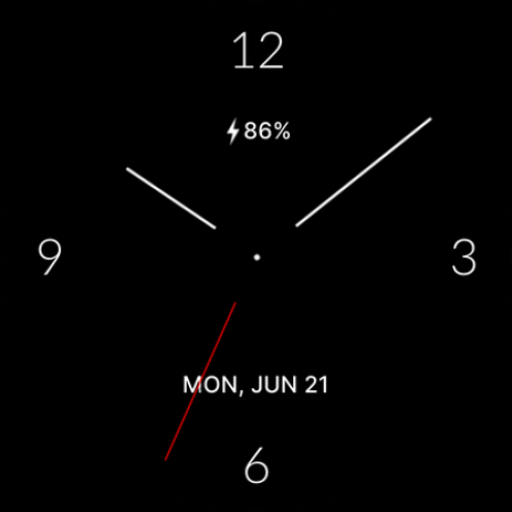 Black Clean Analog Watch Face