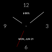 Black Clean Analog Watch Face
