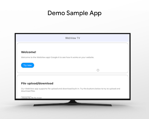 Android application WebView TV Template screenshort