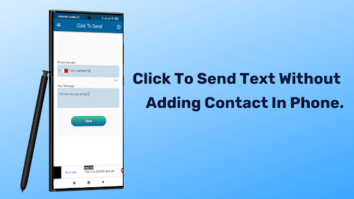 Android application Click to Send wtsap screenshort