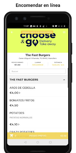 Android application The Fast Burgers screenshort