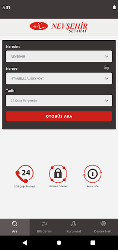 Android application Nevşehir Seyahat screenshort