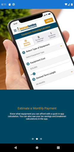 Equipment Financing Calculator Screen 2