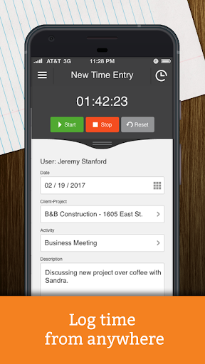 Time Tracker Screen 2