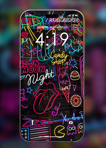 Android application Neon Wallpaper screenshort