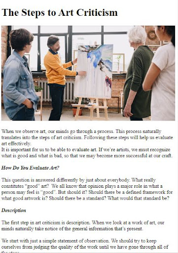 How to Critique Artwork Screen 3