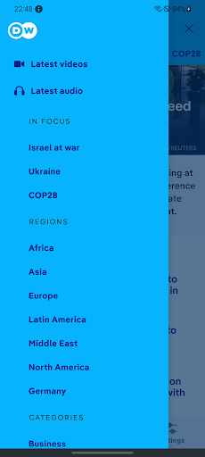 Screenshot of DW - Breaking World News