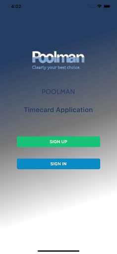 Android application Poolman Timecard screenshort
