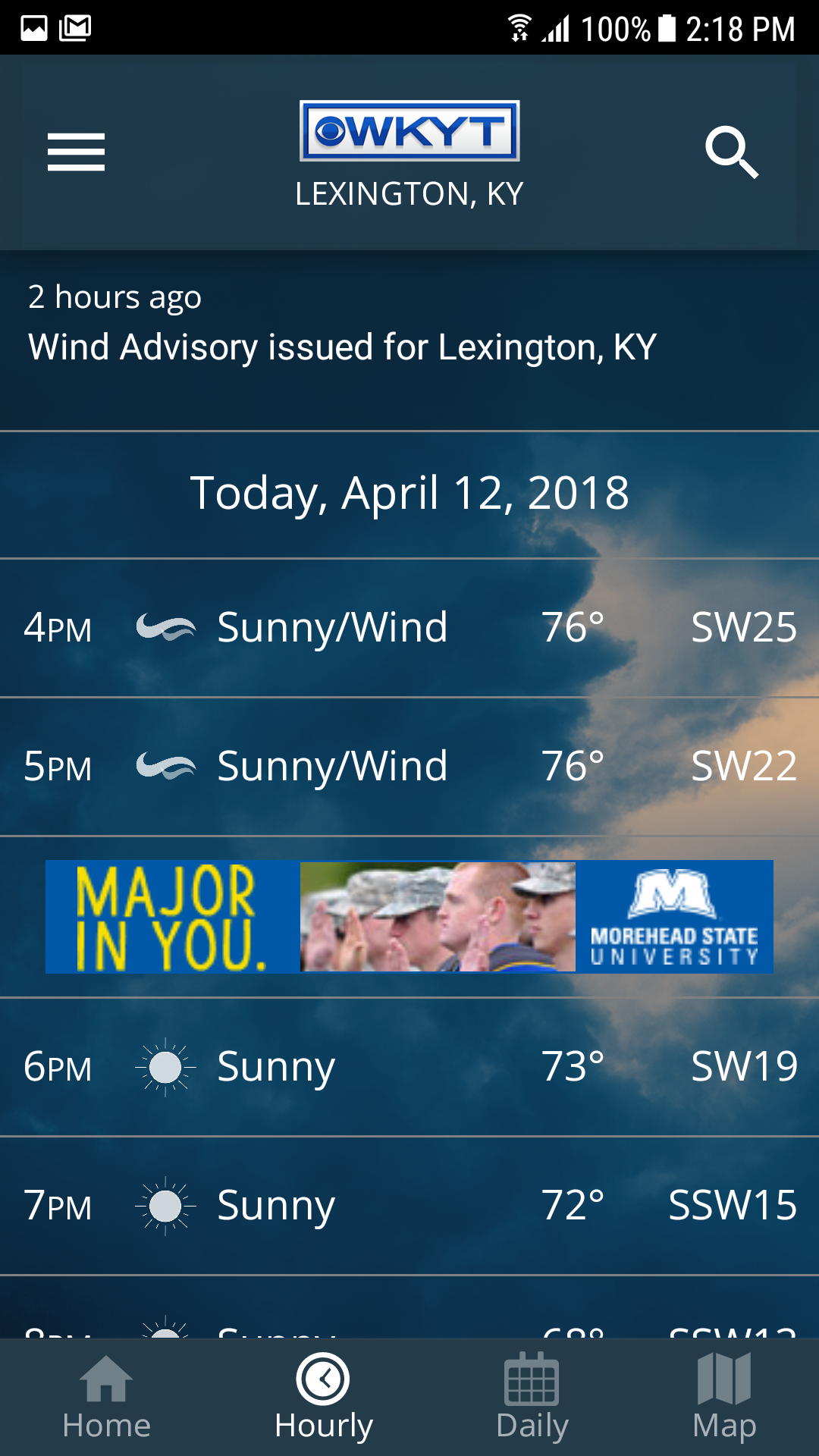Android application WKYT FirstAlert Weather screenshort