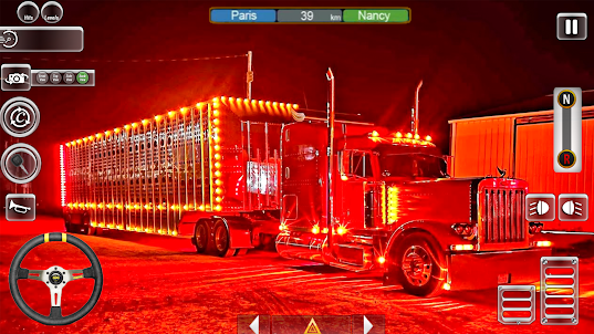 現代の貨物トラックの3Dゲーム
