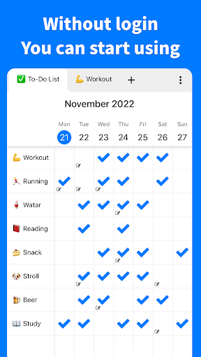 Screenshot of Habit Check Calendar