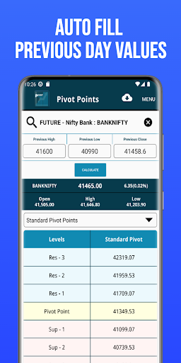 Pivot Point Calculator Screen 3