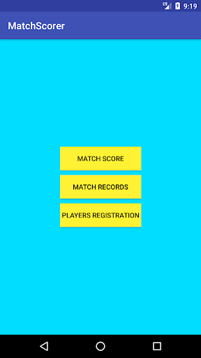 Android application MatchScorer for Tennis screenshort