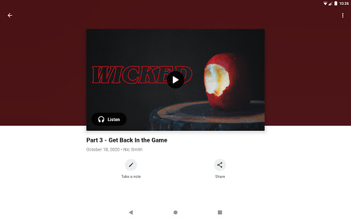 Screenshot of The Generation Church App