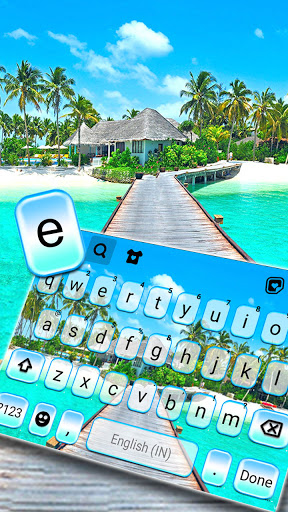 Beach Vacation Keyboard Backgr Screen 2