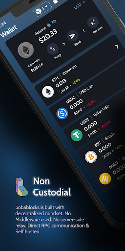 Android application bobablocks - Multichain Wallet screenshort