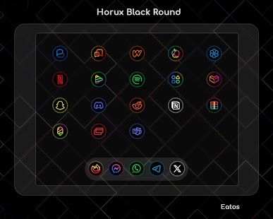 Horux - Icon Pack (Round) Captura de tela