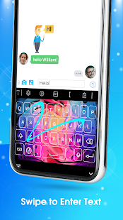 Neon LED Keyboard: RGB & Emoji Screenshot
