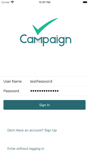 Android application RightCampaign screenshort