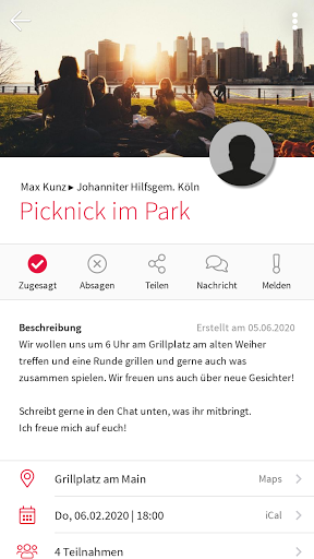 Android application Johanniter Hilfsgem. Köln screenshort