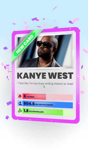 Android application Celebrity Cards screenshort