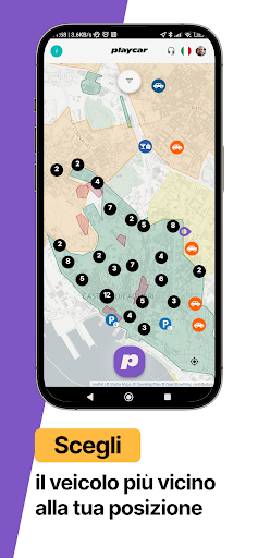 Android application Playcar Car Sharing screenshort