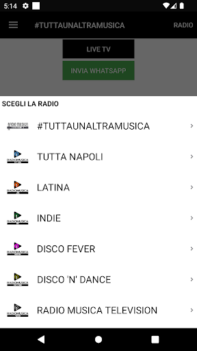 Android application Radio Musica screenshort