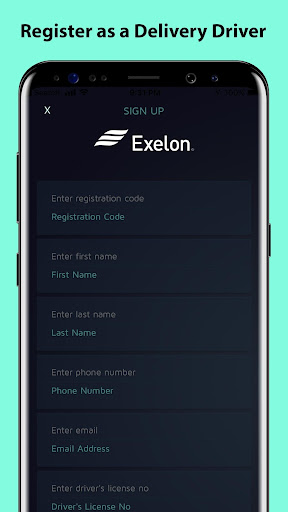 Android application Exelon Driver screenshort