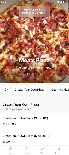 Sgt. Peppers Pizza Screen 2