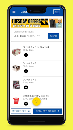 Android application Laundry Pro screenshort