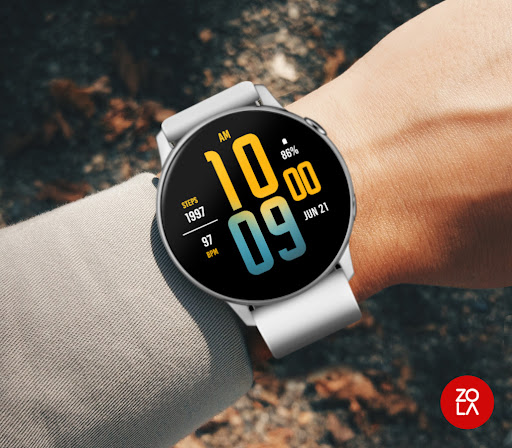 Digital Yellow XL Watch Face Screen 3