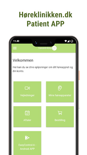 Android application Høreklinikken screenshort