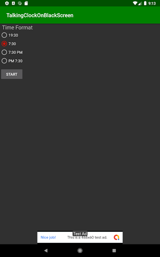 Talking Clock On Black Screen Screen 3