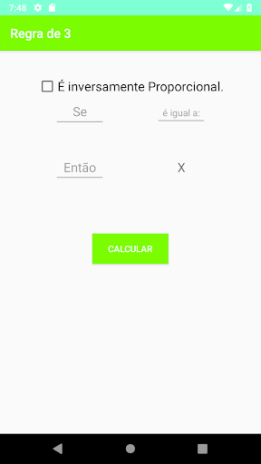 Regra de 3 Screen 2