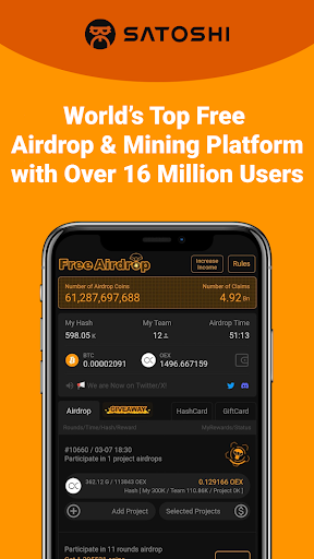 Android application Satoshi App: Get Airdrops screenshort