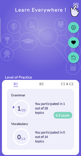 Android application Grammar & Vocabulary Practice screenshort