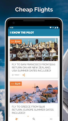 Android application I Know The Pilot: Flight Deals screenshort
