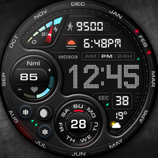 MD304 Digital watch face logo