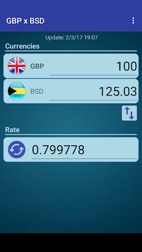 Android application Pound GBP x Bahamian Dollar screenshort