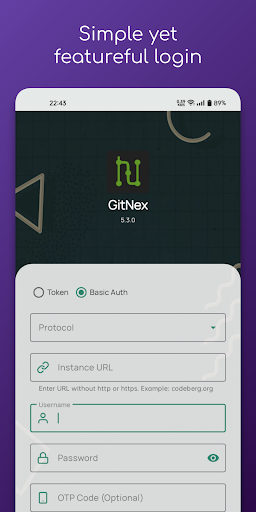 Android application GitNex Pro for Forgejo / Gitea screenshort