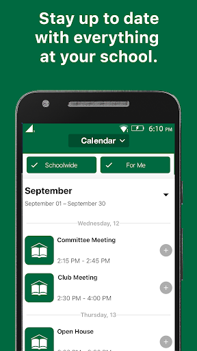 Android application Evergreen Lutheran High School screenshort