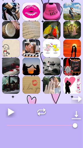 Android application Romantic and love sounds screenshort