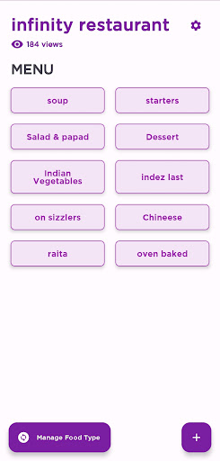 Android application Smart-Menu For Owner screenshort
