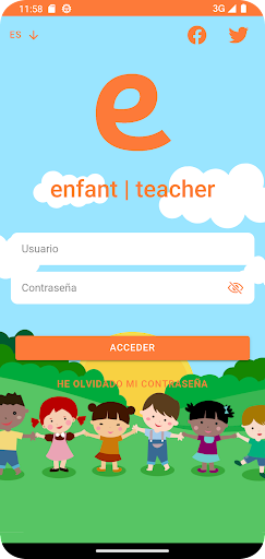 Android application enfant Teacher screenshort