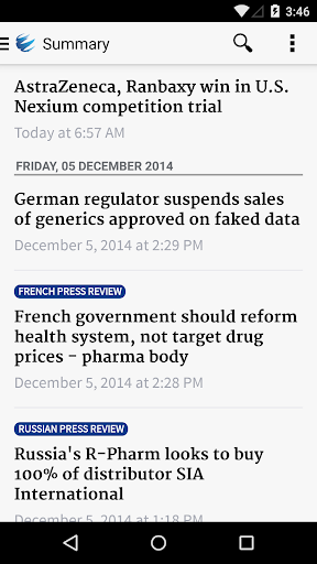 Android application APM Health Europe screenshort